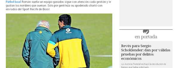 O Clarín falou abertamente sobre a intenção do Sport em contratar Riquelme (Clarin / Divulgação)