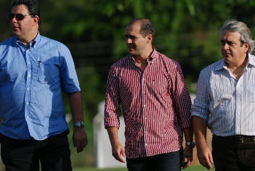 Sangaletti como superintendente do N�utico ao lado do Toninho Monteiro e Maur�cio Cardoso