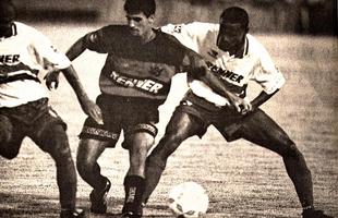 1997 - O Nordesto daquele ano tinha o formato 'mata-mata', e viu um Sport convincente na estreia: fora, o Rubro-negro venceu o Botafogo-PB por 4 a 1; Na volta, 3 a 0 na Ilha. Nas semis, diante do Bahia, o Leo no chegou a perder: empatou na ida por 0 a 0 e, na Ilha, 1 a 1. O gol fora classificou o Tricolor.