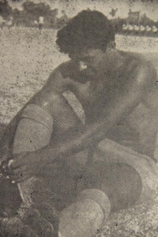 Treino da Seleo Cacareco para o Sul-Americano Extra de 1959 (Copa Amrica). Na foto, o jogador Z de Melo, atacante que defendia o Santa Cruz na poca do torneio.