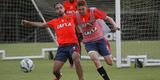 No treino realizado no CT do clube, Eduardo Baptista observou as opes para o jogo contra o Palmeiras, na Arena Pernambuco. As novidades da movimentao foram o atacante lber, que se recupera de leso, e o volante/lateral-direito Ferrugem, mais nova contratao do clube