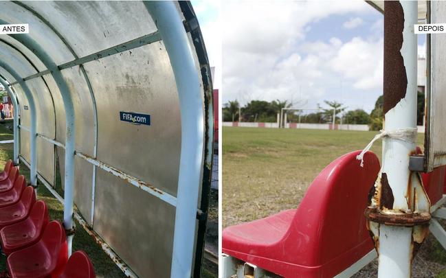 Mais utilizado pelo elenco profissional, o campo 2 ficará mais de 40 dias parado enquanto o time utiliza o campo 1. Os bancos de reserva que foram cedidos pela Fifa terão que ser totalmente reformados. Já que a cobertura não tem como ser recuperada, a base metálica terá que ser pintada novamente.