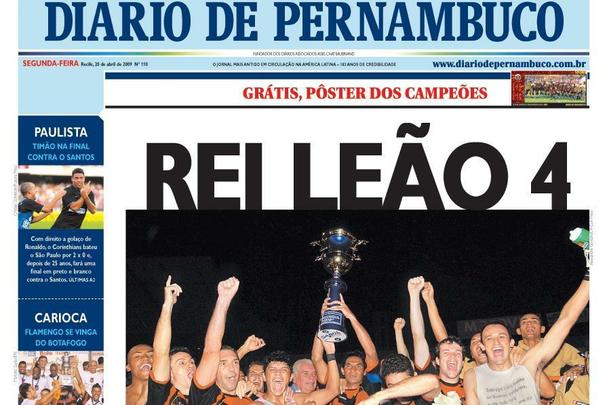 19/04/2009 - Com tranquilidade, o Leão voltou a ser campeão por antecipação do Estadual. Era o quinto título de Magrão com a camisa rubro-negra. O goleiro já era ídolo absoluto do time. O ano se desenhava perfeito para o Sport, mas o seu fim foi antagônico.