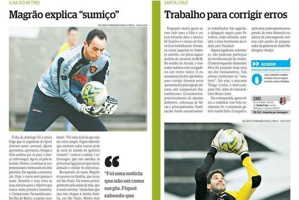 6/03/2011 - Era domingo de carnaval quando um boato se espalhou com força pela cidade. Magrão, ídolo rubro-negro, teria falecido em um acidente de carro. Com o celular no modo silencioso, o goleiro não atendia a amigos e parentes, o que só aumentou a mentira. O fim do dia foi de alívio com a confirmação de que tudo não passou de um boato e Magrão estava são e salvo.