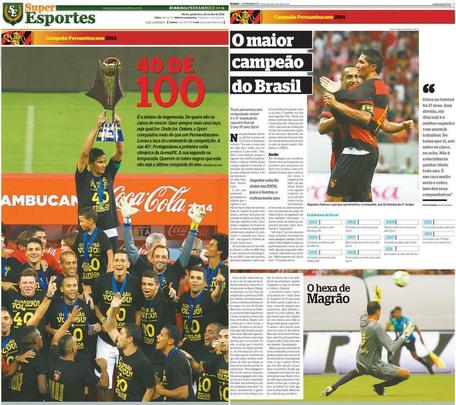 16 e 23/04/2014 - E o novo jejum de títulos durou exatamente duas semanas. Diante do Náutico, o Sport conquistou seu 40º título estadual - o hexa de Magrão. O goleiro não levou nenhum gol nas finais, 2 a 0 na Ilha e 1 a 0 na Arena Pernambuco.