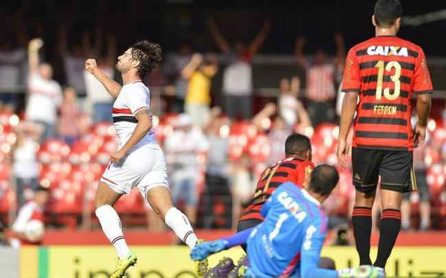 07/09/2014 - So Paulo 2x0 Sport - Aos sete minutos de jogo, o gol contra de Rithely j parecia um sinal de que a tarde no seria de quebra de tabu. Saindo atrs no placar, o Leo pouco criou e viu Alexandre Pato ampliar aos 25 minutos da 2 etapa. Na ocasio, Eduardo Baptista escalou Magro; Patric, Ferron, Durval, Ren; Rithely, Ronaldo (Willian), Ibson; Felipe Azevedo (Neto Moura), rico Jnior (Mike), Neto Baiano.