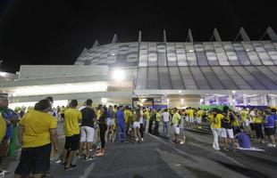 45.010 torcedores foram ao confronto entre Brasil e Uruguai na Arena Pernambuco. Este  maior nmero da histria do futebol pernambucano (desconsiderando as Copas de 2013 e 2014, que no foram divulgados)