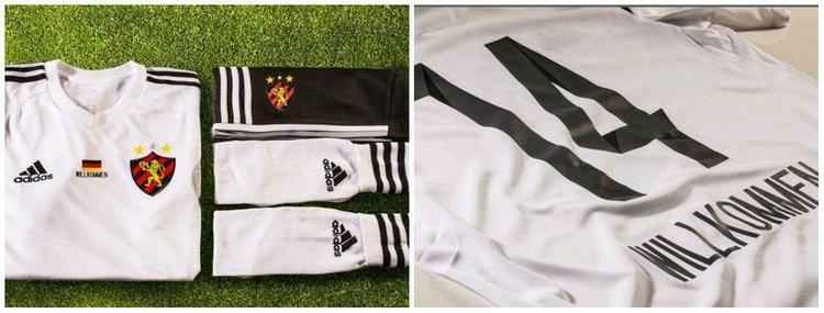 Com fim da parceria com a Lotto, a Adidas entrou no Sport na temporada de 2014. Antes de lanar os padres oficiais, a empresa criou uma ao junto ao clube para homenagear algumas selees que viriam ao Recife na Copa do Mundo. Foram apresentados trs uniformes especiais. Este da foto foi para a Alemanha