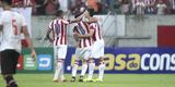 O �xito da noite desta sexta-feira manteve os 100% de aproveitamento do time alvirrubro jogando na Arena Pernambuco. Foi ainda o terceiro jogo seguido do time comandado pelo t�cnico Alexandre Gallo sem sofrer gols. O Timbu agora soma dez pontos, com duas vit�rias e um empate nas �ltimas tr�s rodadas