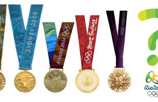 Um dia antes de revelar o layout das medalhas do Rio-2016, o comit organizador fez uma arte, com os modelos das medalhas de Jogos anteriores