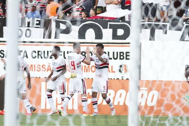 Santa Cruz recebeu o apoio da torcida, que compareceu em bom nmero ao Arruda, e fez jogo bastante disputado contra o So Paulo