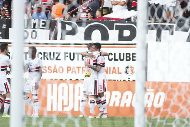 Santa Cruz recebeu o apoio da torcida, que compareceu em bom nmero ao Arruda, e fez jogo bastante disputado contra o So Paulo
