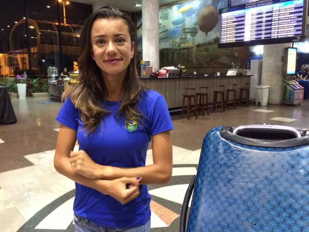 No ltimo domingo, Erica Sena chegou ao Rio. Direto de Barcelona para o Brasil. Foi l que a marchadora concluiu a fase final do treinamento