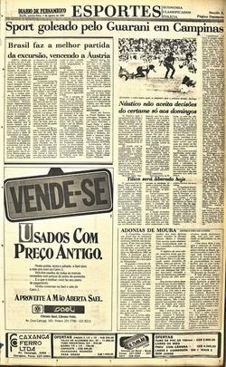 Aps vencer a primeira partida, o Sport acabou goleado pelo Guarani, em Campinas. No jogo disputado no dia 3 de agosto de 1988, o placar terminou em 4 a 1. O detalhe  o que Leo da Ilha saiu na frente do marcador, mas sofreu a virada.