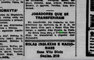 Tramways, mesmo com o mercado legalmente fechado para jogadores profissionais, foi ativo nas transferncias em 1935