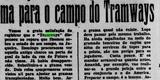 Diario de Pernambuco parabeniza Tramways pelas melhorias realizadas no Campo da Jaqueira em 1936