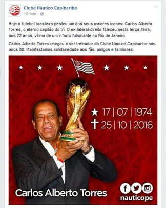 Durante sua carreira como treinador, Torres comandou o time pernambucano de 1986 a 1988, período em que o Náutico viveu um jejum de títulos no estado