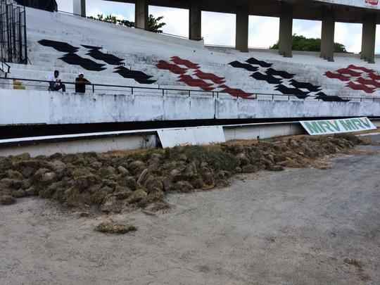 A comisso patrimonial do clube realiza reparos no gramado, iluminao, acesso ao estdio e ainda trabalha em reformas no banheiro. A inteno  finalizar as obras at o dia 15 de janeiro. O primeiro jogo do time coral em 2017 est marcado para o dia 21, quando enfrenta o Paysandu, pela Taa Asa Branca