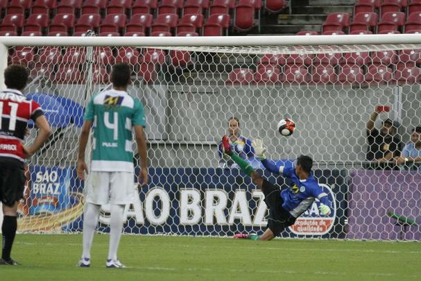 Em jogo sem grande presena de pblico, o j eliminado Belo Jardim recebeu o Santa Cruz na Arena de Pernambuco pela penltima rodada do Campeonato Pernambucano