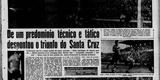 1957 - Nutico, Santa Cruz e Sport conquistaram um turno cada. Assim aconteceu o primeiro Supercampeonato envolvendo as trs equipes. A vitria por 3 a 1 sobre o Timbu, em 9 de maio, na Ilha do Retiro, deu ao Tricolor uma vantagem fundamental para levantar a taa na semana seguinte, contra o Leo, tambm na Ilha.