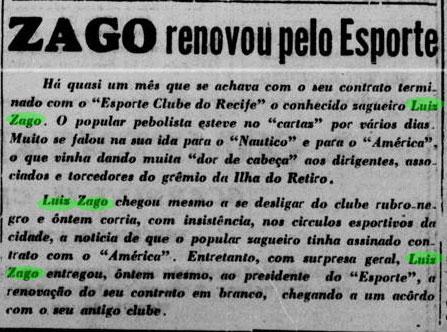 Em seguida, porm, zagueiro renovou contrato com o Sport