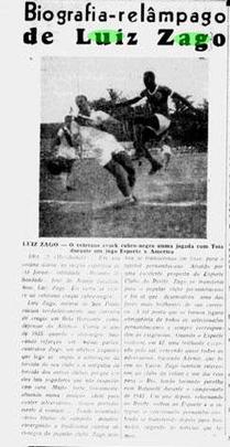 Em 1949, Jornal Pequeno traz uma 'biografia' de Zago