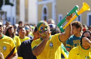 Torcedores deixaram apreenso para vibrar no fim da partida do Brasil