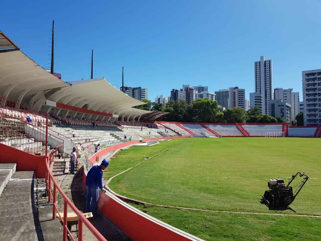 Com boa parte das obras necessrias para a reabertura do estdio j concludas, Nutico inicia nova etapa de arrecadao para finalizar reforma
