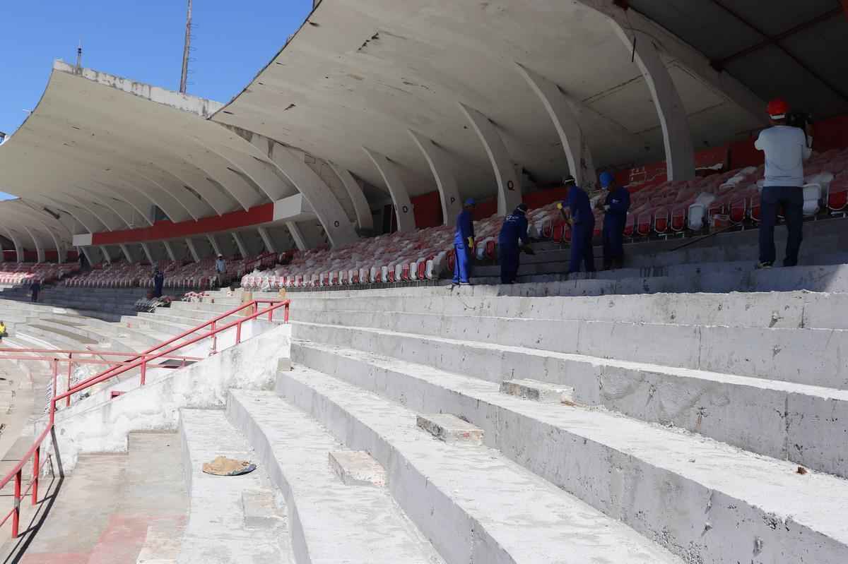 Com boa parte das obras necessrias para a reabertura do estdio j concludas, Nutico inicia nova etapa de arrecadao para finalizar reforma