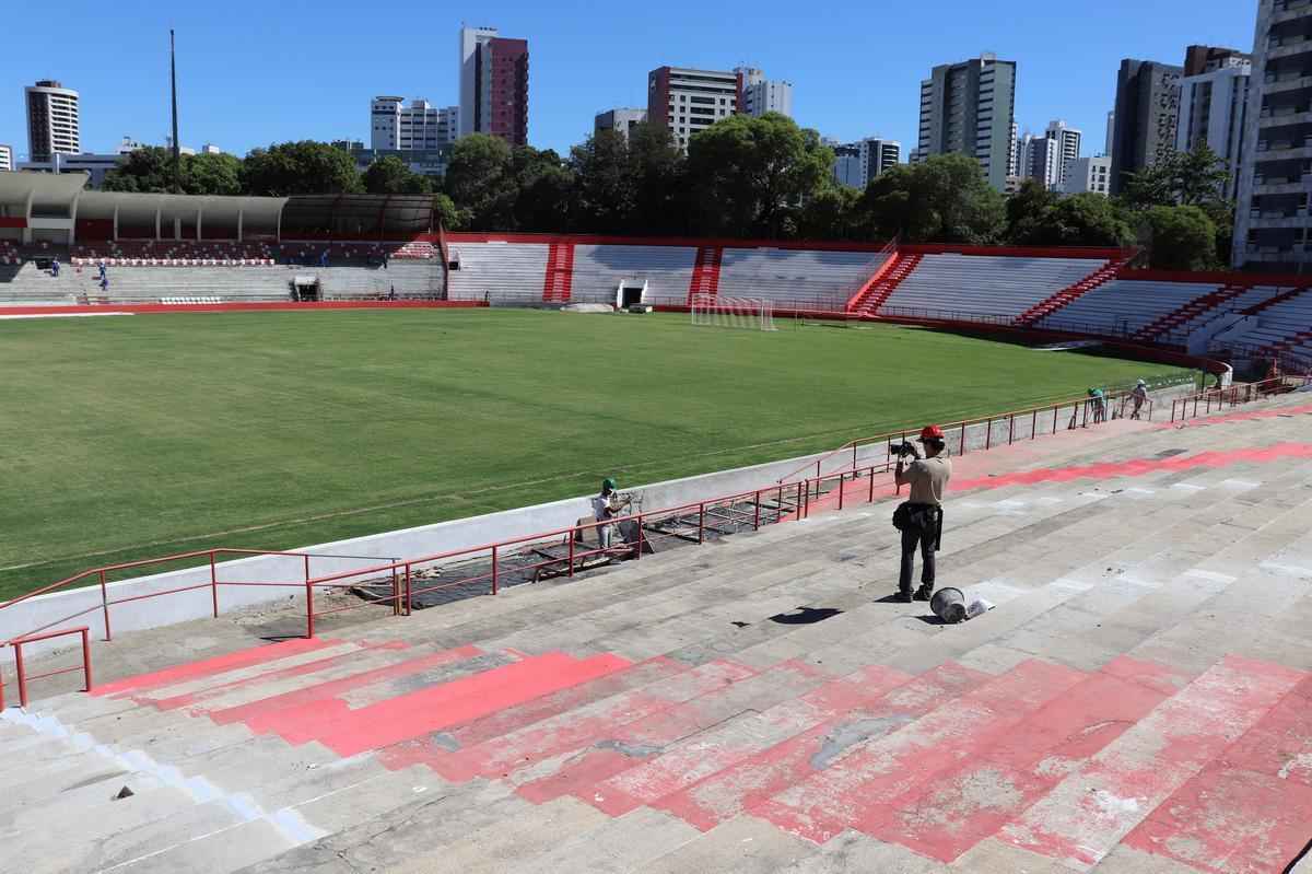 Com boa parte das obras necessrias para a reabertura do estdio j concludas, Nutico inicia nova etapa de arrecadao para finalizar reforma