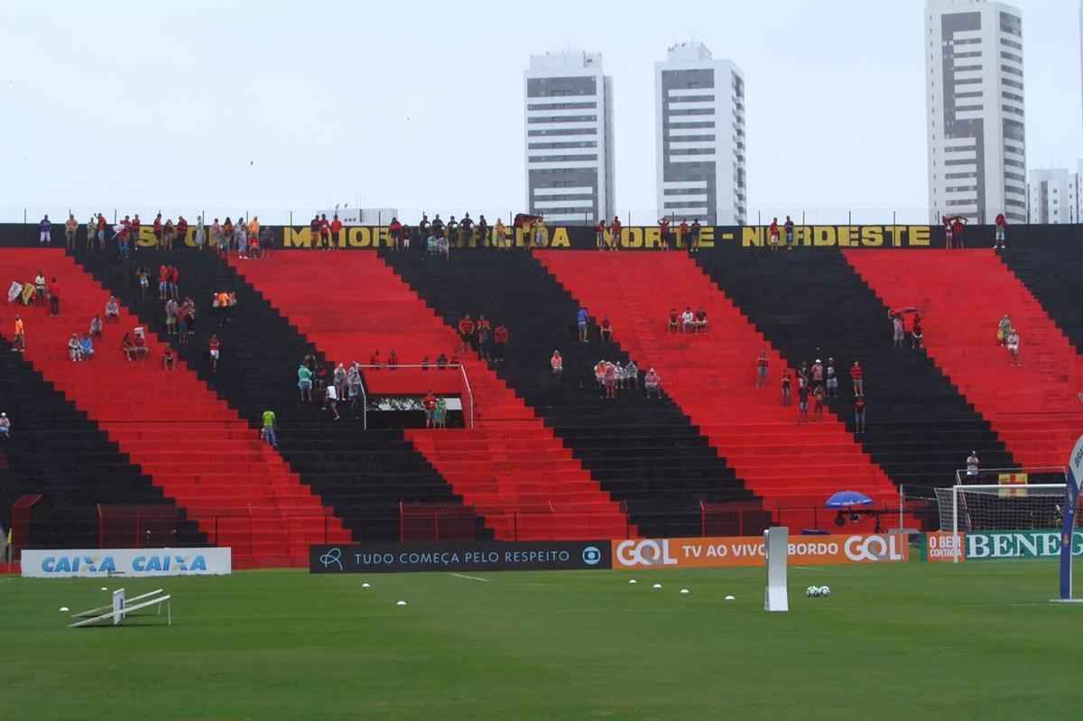 Contra Fluminense, estdio do Sport inaugura nova pintura eleita pela torcida atravs de enquete