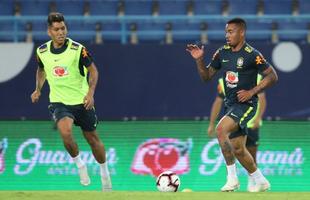 Seleo Brasileira treina na vspera do amistoso contra a Arbia Saudita
