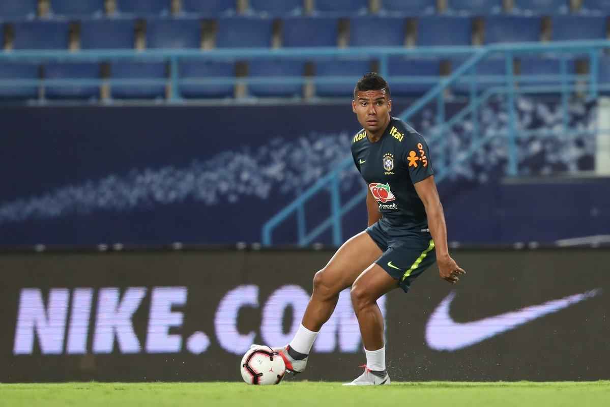 Seleo Brasileira treina na vspera do amistoso contra a Arbia Saudita