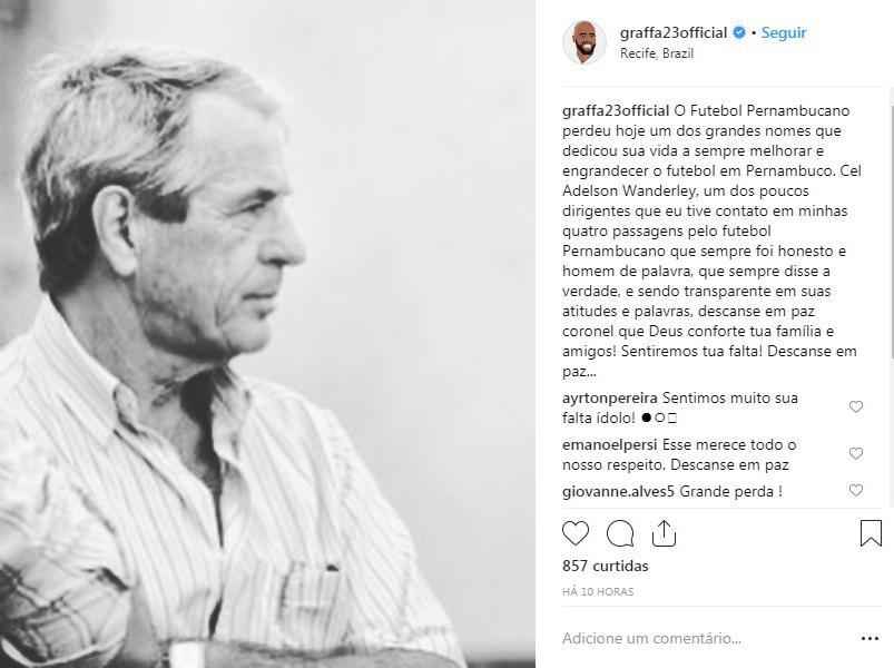 Ex-gerente de futebol do Sport, Adelson Wanderley atuou nos trs clubes da capital ao longo da carreira no futebol