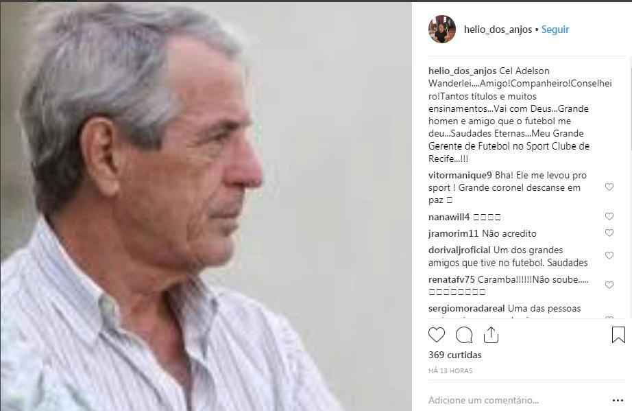 Ex-gerente de futebol do Sport, Adelson Wanderley atuou nos trs clubes da capital ao longo da carreira no futebol