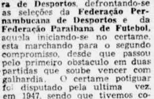 22 de janeiro de 1950- Os gramados da Avenida Rosa e Silva tambm marcaram duelos entre Federaes. Na data, a Federao Pernambucana e Paraibana duelaram no estdio do timbu em partida vlida pelo Campeonato Brasileiro. No mesmo ano, o Nutico levantou sua quarta taa (1934, 1939, 1945, 1950) pelo Campeonato Pernambucano.  
