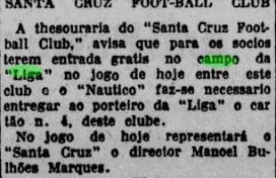  9 de maio de 1926- O estdio dos Alvirrubros viria a ser palco de um jogo entre Nutico e Santa Cruz pelo Campeonato Pernambucano. A partida foi vencida pelo Timbu por 3 a 0. Naquele ano, o Torre foi o time que levantou a taa. 