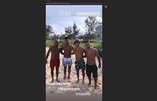 Leandrinho esteve no Rio de Janeiro e se encontrou com os tambm jogadores Camilo e Patrick