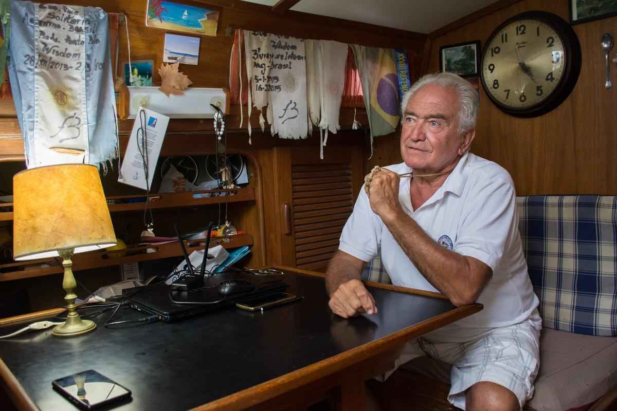 Carlos deixou a Argentina em março e velejou por mais de quatro mil quilômetros sozinho para disputar a Refeno