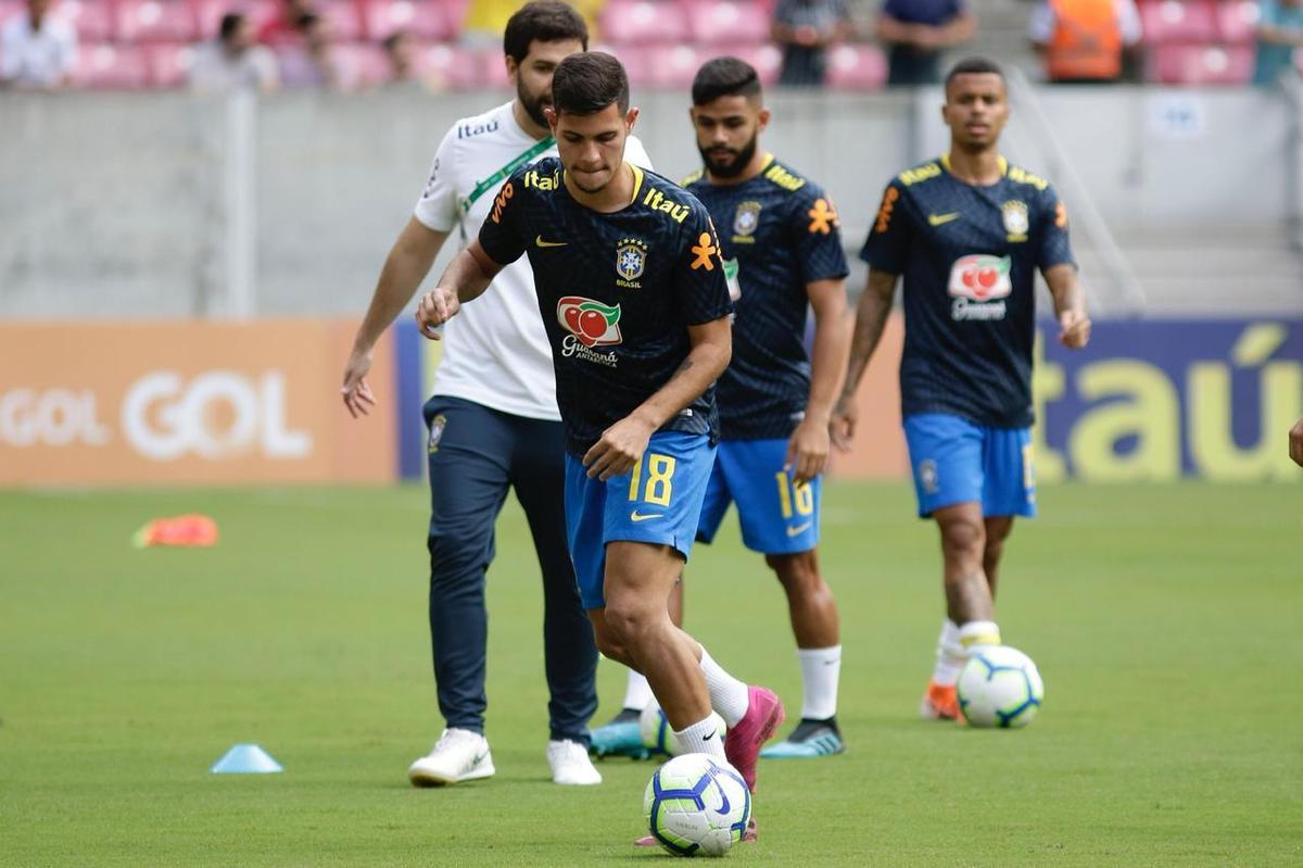 Seleo Brasileira Sub-23 enfrentou o Japo na Arena de Pernambuco como parte da preparao para o Torneio Pr-Olmpico, que acontece em 2020