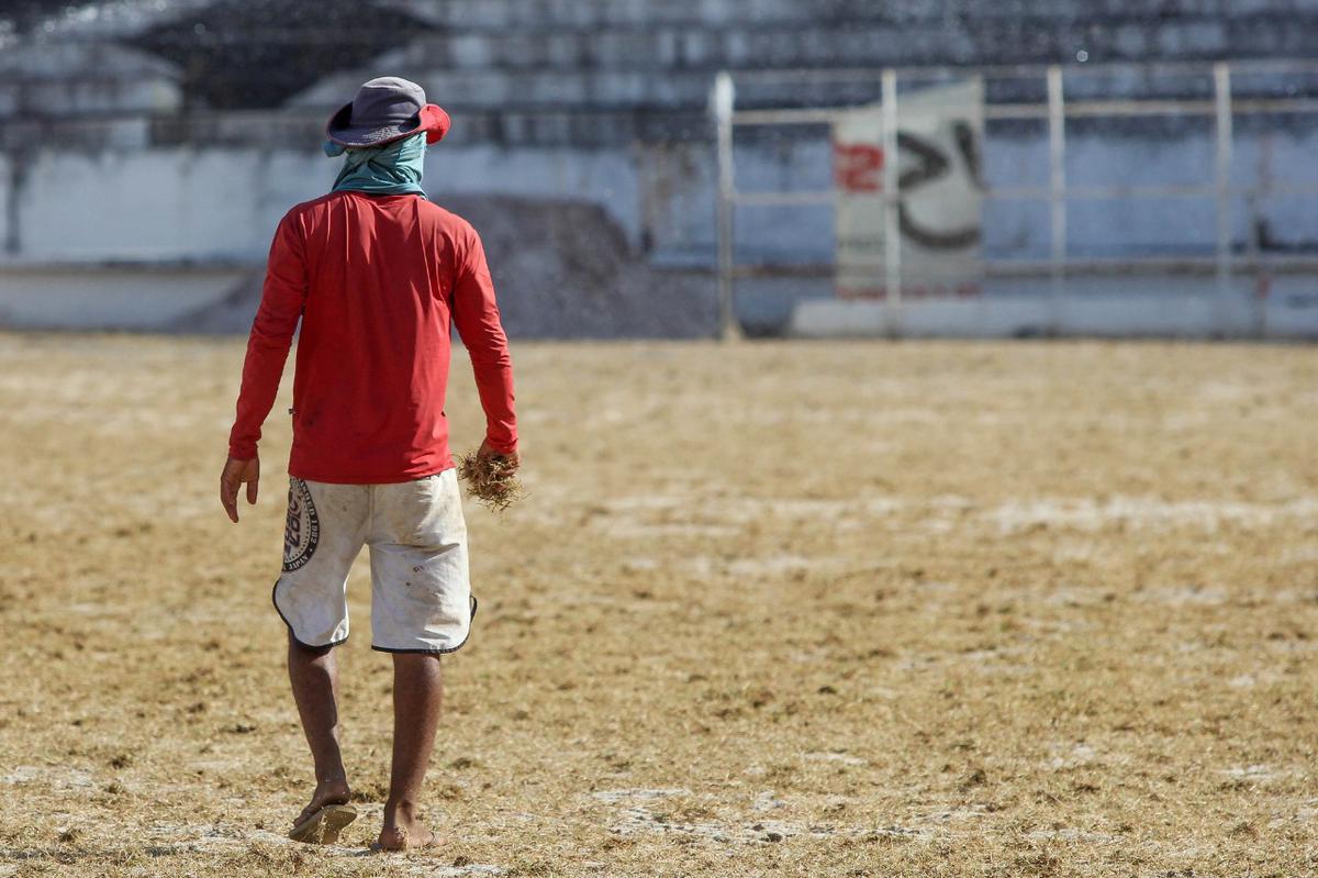 Enquanto aguarda a definio de quem ser o treinador para iniciar montagem do elenco, Santa Cruz investe na reforma do gramado de seu estdio para receber as partidas da temporada 2020
