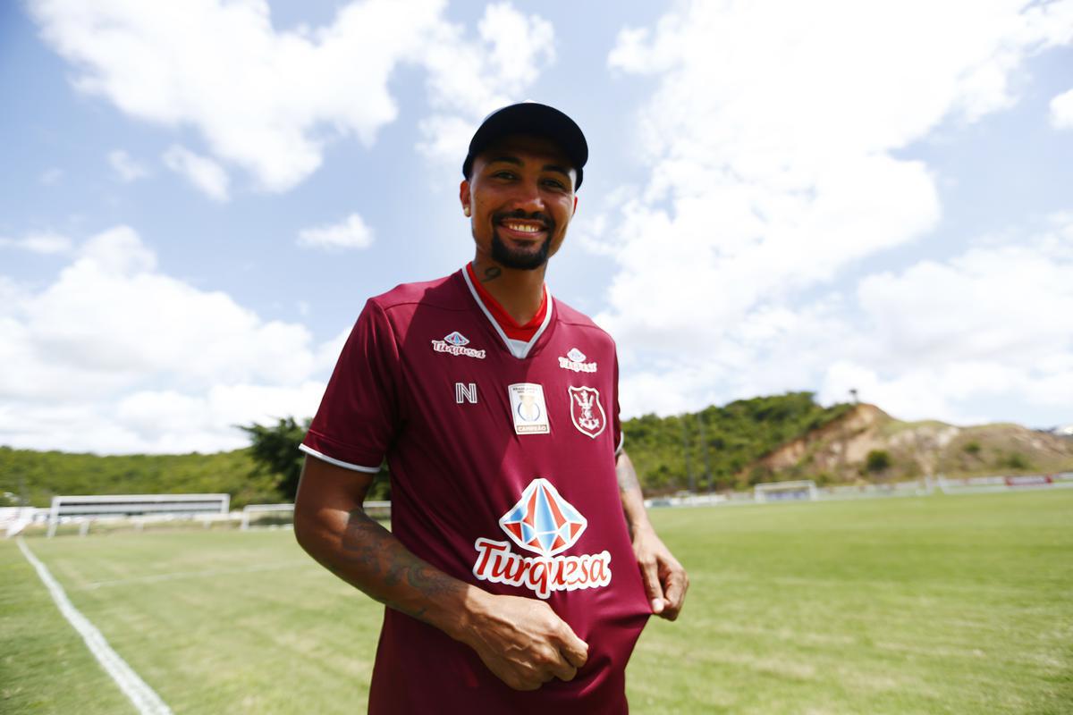 Maior contrata��o do N�utico para o in�cio de 2020, atacante Kieza retornou ao Timbu, ap�s longa negocia��o com Fortaleza, para cumprir contrato at� 2021