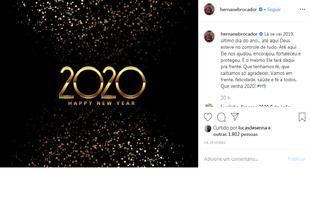 Entre os nomes decisivos para campanha de sucesso do Sport, Hernane Brocador usou o seu perfil no Instagram para publicar uma mensagem desejando 'felicidade, sade e f' para chegada do novo ano