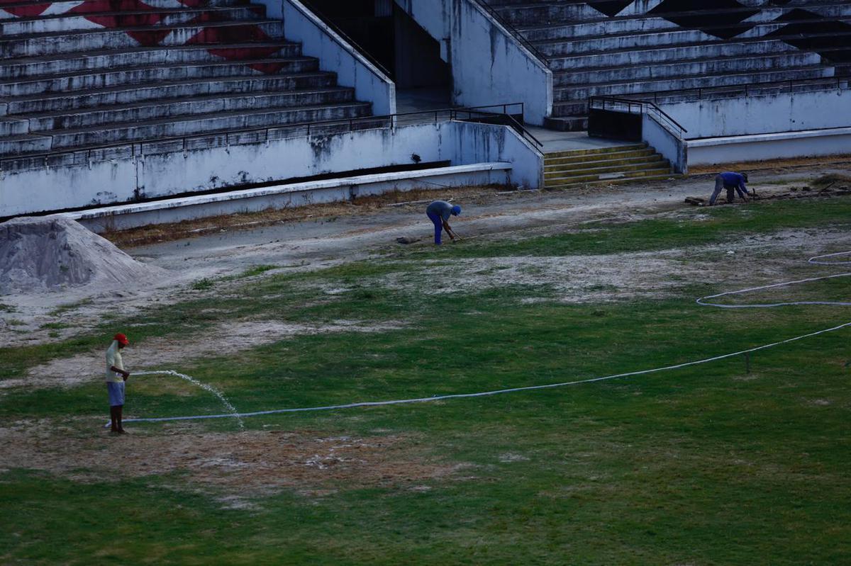 Previso  de que todas as reformas destes setores sejam concludas antes da estreia do Santa Cruz pelo Campeonato Pernambucano, marcada para o dia 18 de janeiro, contra o Petrolina. Reformas dos vestirios, campo e arquibancadas esto sendo bancadas pelo Executivo coral, ao custo de R$500 mil. 