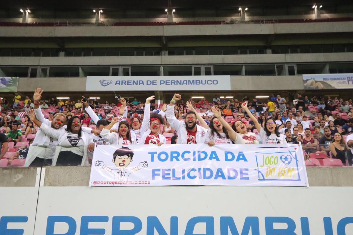 Jogo do Bem 2020 realizado na Arena de Pernambuco arrecadou alimentos para as Ong's LoveFtbol Brasil, Amar, Associao Afeto e Doutor Felicidade.