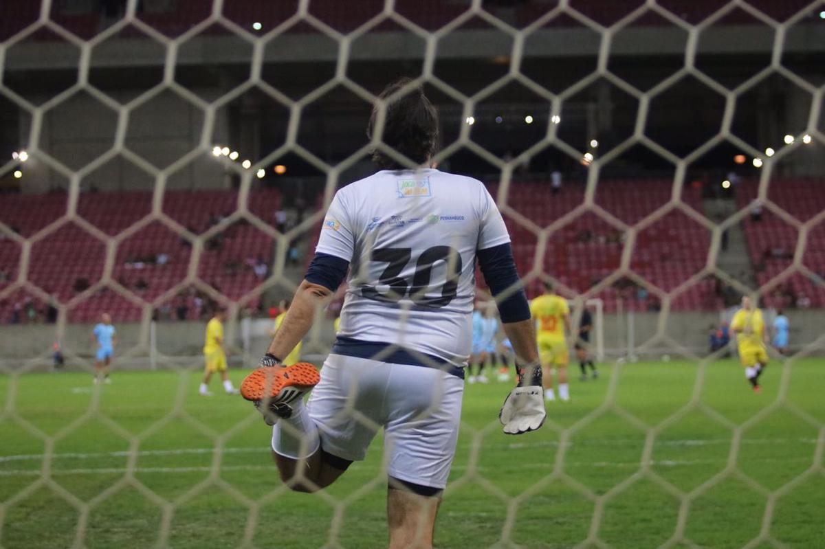 Jogo do Bem 2020 realizado na Arena de Pernambuco arrecadou alimentos para as Ong's LoveFtbol Brasil, Amar, Associao Afeto e Doutor Felicidade.