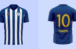 Primeiro uniforme do time do Deciso, da cidade de Bonito. Em 2019, o clube foi campeo da Srie A2