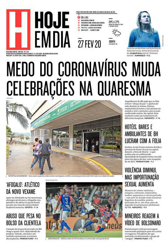 Capas de alguns jornais de Minas Gerais e do Aqui PE relatam os dois lados da partida histrica