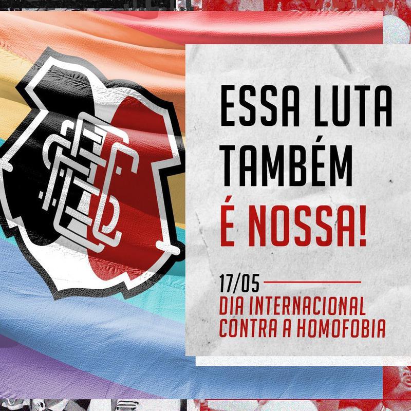 Clubes brasileiros se utilizaram das redes sociais para se manifestar a favor da luta contra a LGBTfobia