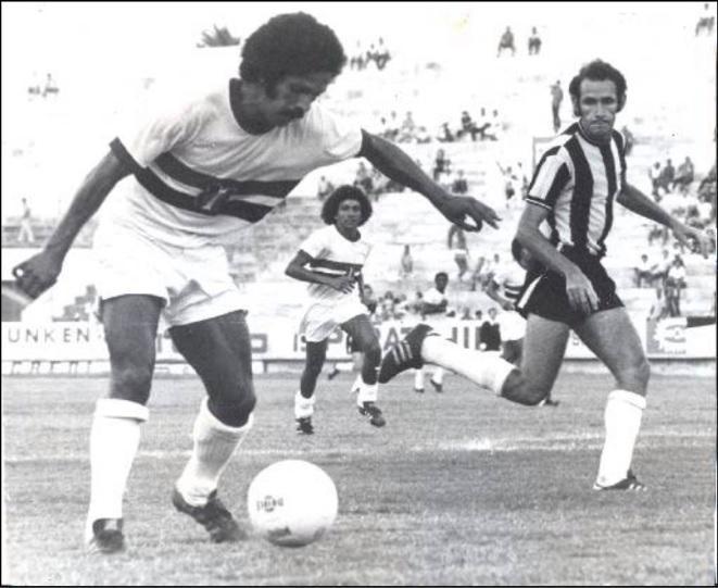 5� Fernando Santana - 123 gols: Participou ativamente do pentacampeonato pernambucano do Santa Cruz (1969 a 1973), sendo artilheiro em tr�s temporadas. Tamb�m conquistou o estadual no ano seguinte, mas vestido a camisa do N�utico (1974).